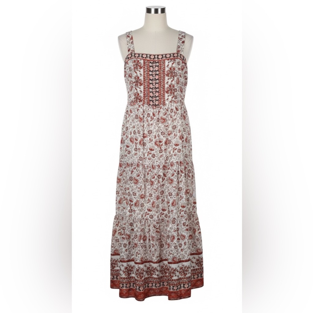 By the River Boho Floral Tiered Maxi Dress - Size L (NWOT)